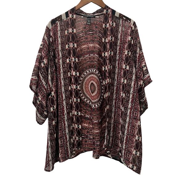 Wendy Bellissimo Tops - Wendy Bellissimo  Shawl Cover Up Tribal Print Sheer Small Medium